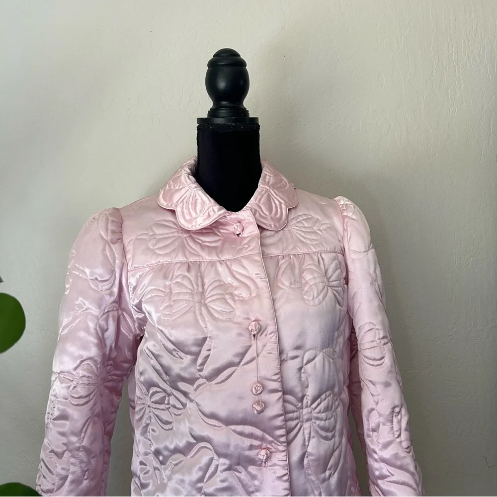 Vintage 50s Coquette Bow Puffer I. Magnin Coat - Picture 4 of 13